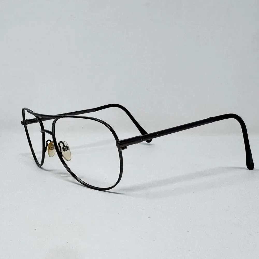 Kirkland Signature Zin 596184 Gunmetal Aviator Eyeglass Frames 57-16-140